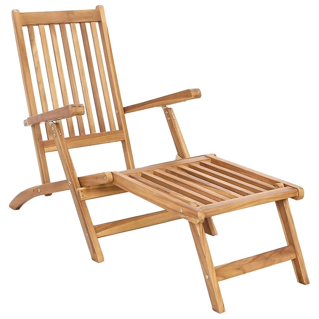 Sedia da Ponte Pieghevole Naturale Legno di teak solido 42030520