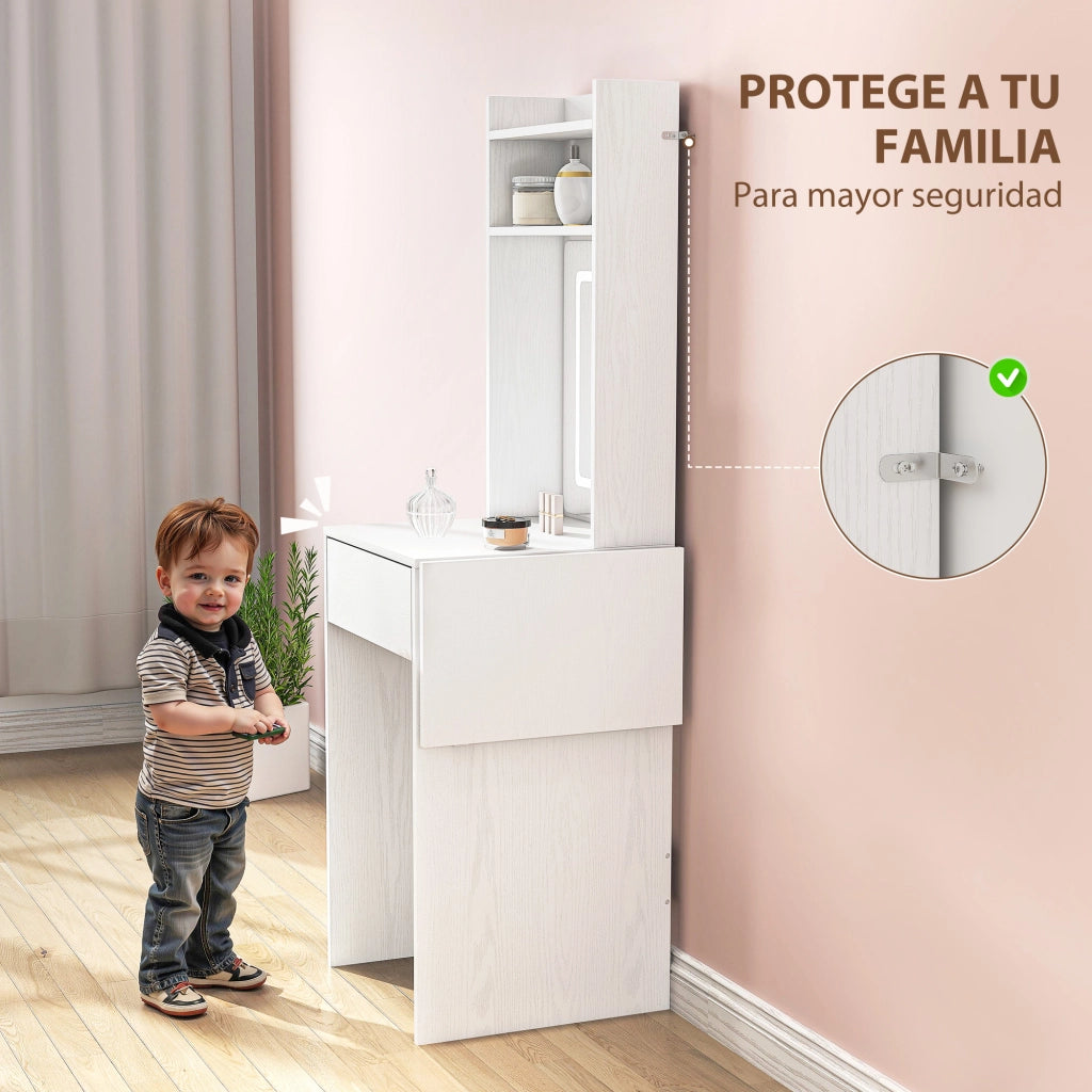Tocador Trucco con Luci LED e Specchio ¨C zephmum ¨C Bianco