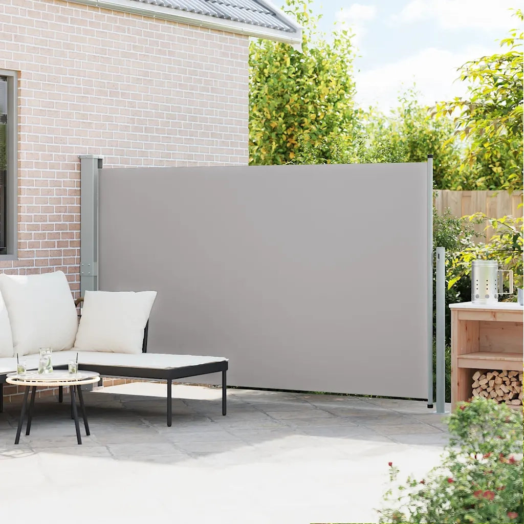 Tenda Laterale Retrattile per Patio 170x300 cm Grigio 48368
