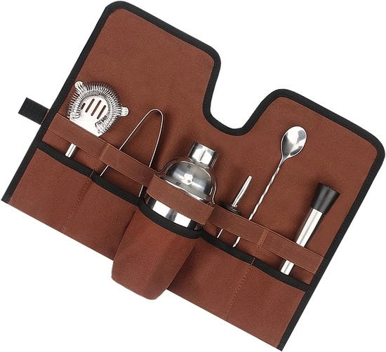 Kit per Mixologia Professionale per Camping, Picnic e Attività All'Aperto - Set di Cocktail Portatile con Accessori e Borsa di Ricarica