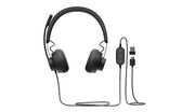 Logitech zone auricolare cablato a padiglione musica e chiamate usb tipo-c grafite - 981-000870