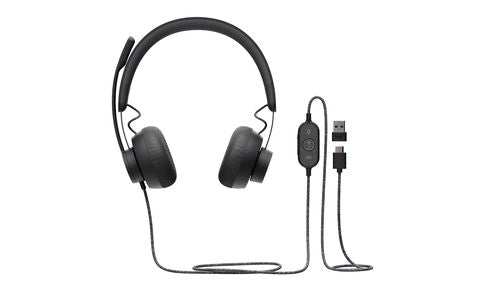 Logitech zone auricolare cablato a padiglione musica e chiamate usb tipo-c grafite - 981-000870