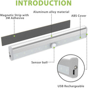 Trade Shop - Lampada Da Parete A Induzione 10led Con Sensore Di Movimento Per Armadi Q-led100 -