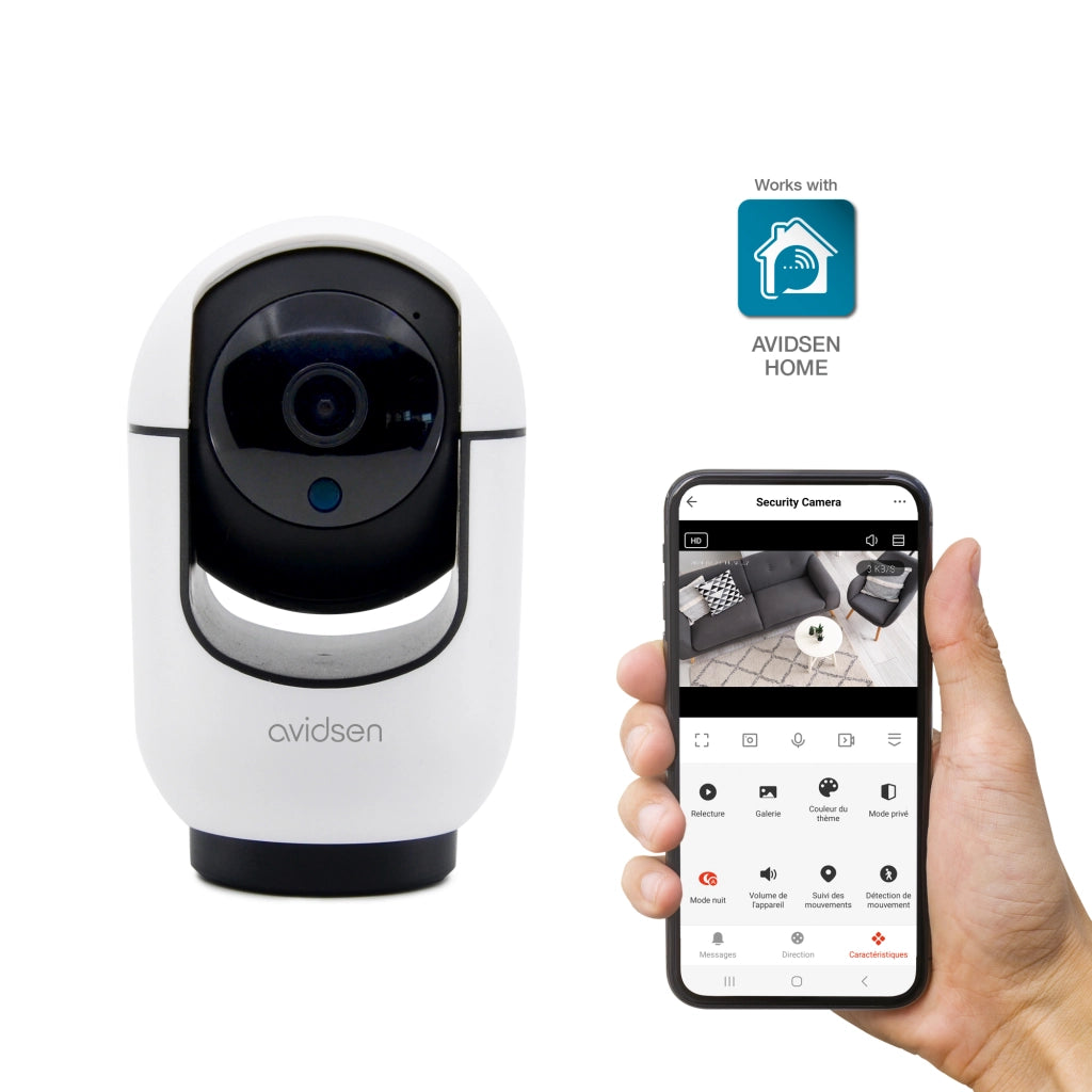Telecamera Wi-Fi da interno 2K motorizzata 360° HomeCam Indoor 2K con sirena allarme