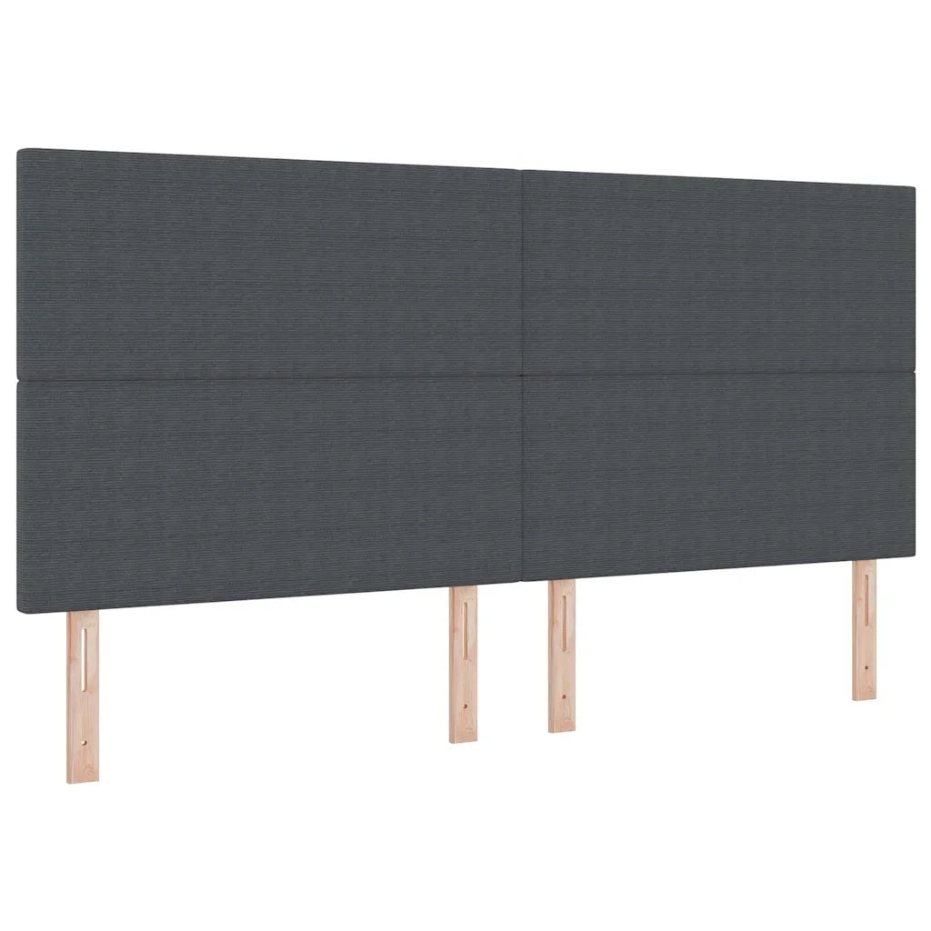 Letto a Sorgente LED Grigio Scuro e Bianco 200 x 200 cm 3337660