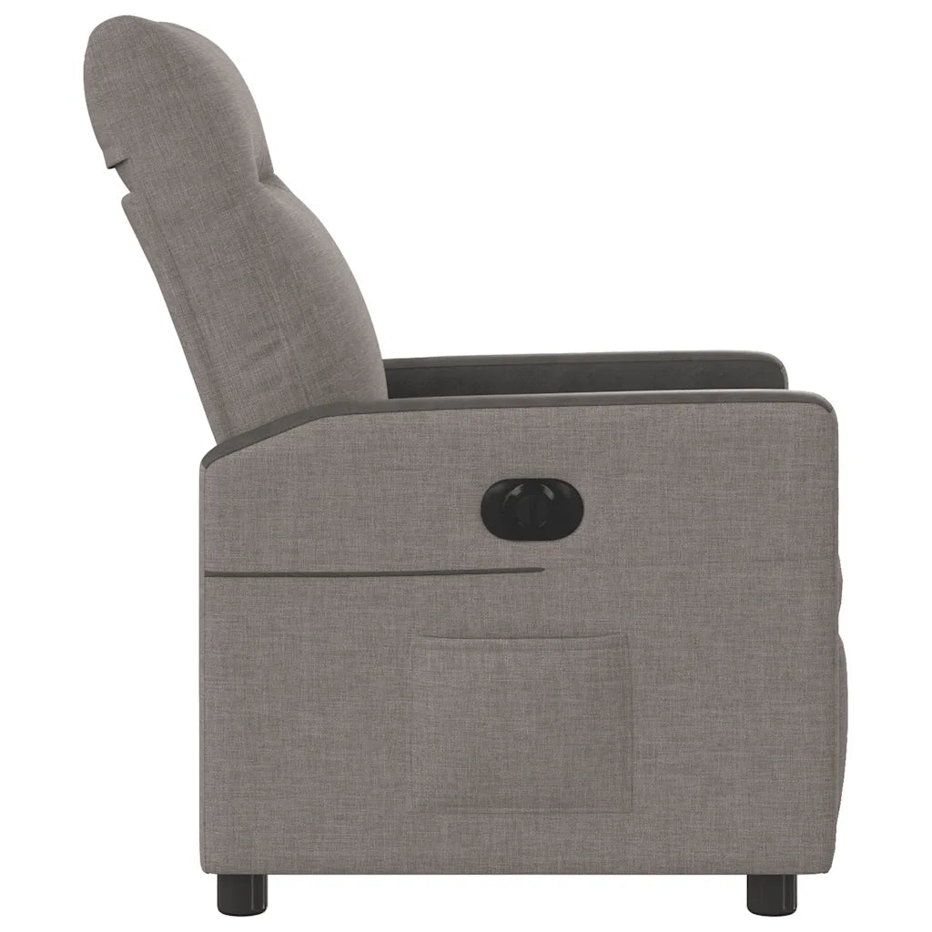 Poltrona Elettrica Reclinabile Tortora in Tessuto 3324043