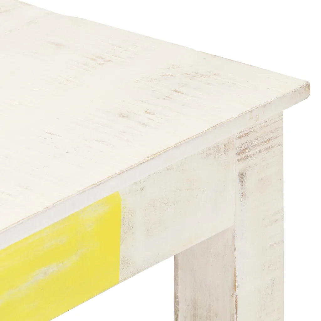 Tavolino da salotto | Tavolino da caff¨¨ | Tavolino da Soggiorno Bianco 110x60x45 cm in Massello di Mango