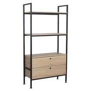 Libreria Hamilton 2 Mensole + 2 Cassetti Dimensione 78x30x147 Cm