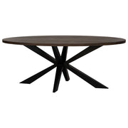 Tavolo pranzo ovale finitura legno, 200x100x76