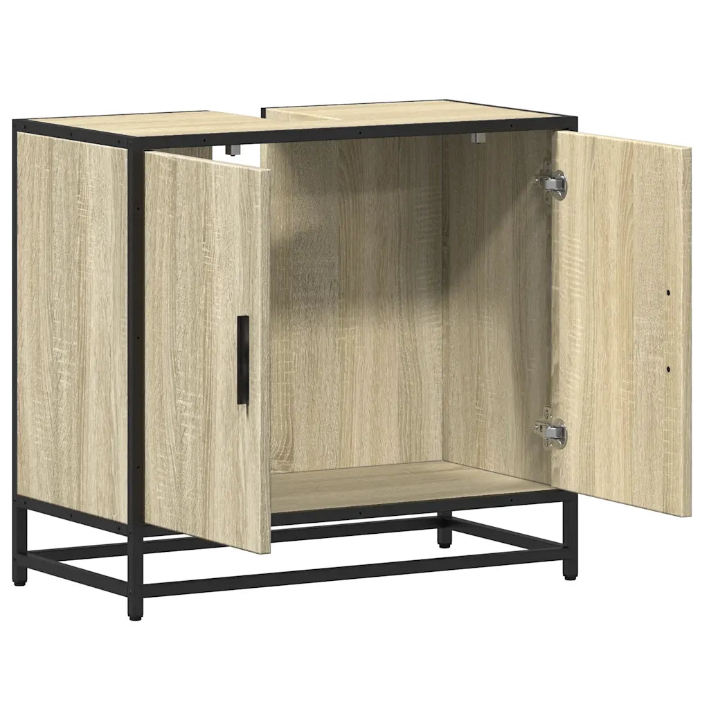 Mobile Lavabo da Bagno Rovere Sonoma 65x33x60 cm in Truciolato