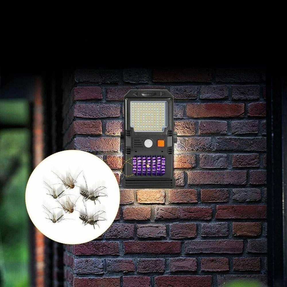 Trade Shop - Lampada Faretto Luce Solare Da Giardino 128 Led Smd Con Zanzariera W7104-1 -