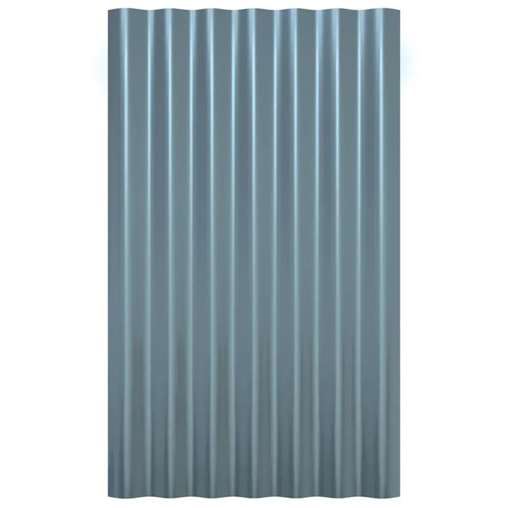 Pannelli Tetto 36pz Acciaio Verniciato a Polvere Grigio 60x36cm cod mxl 68827