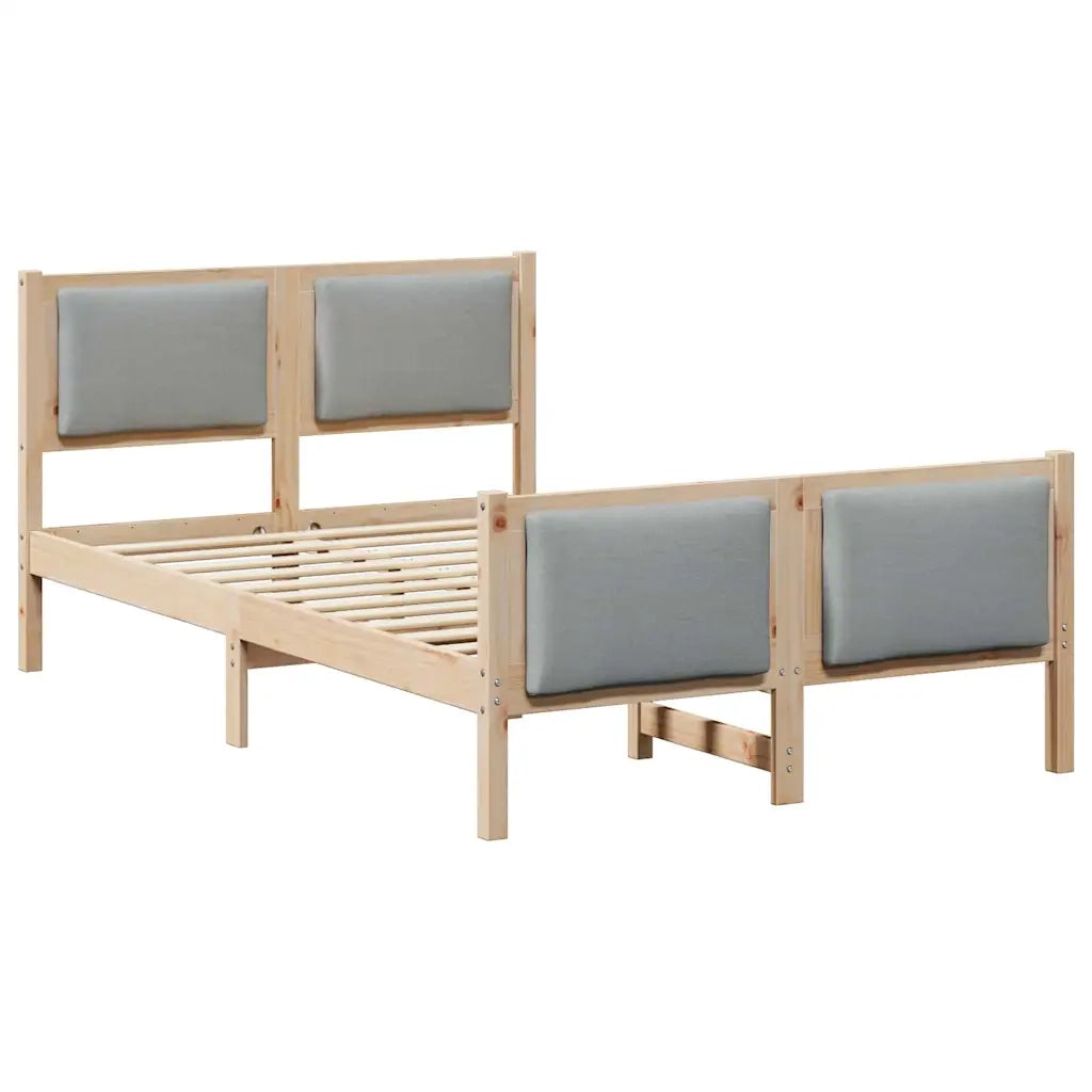 Struttura del letto Grigio chiaro 120 x 200 cm Tessuto