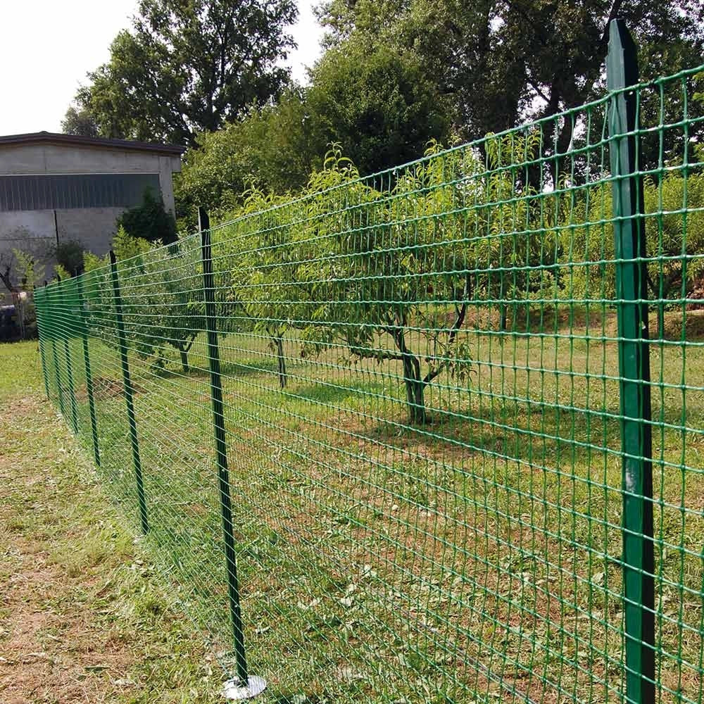 Paletto verde 125cm in ferro plastificato a t per recinzione