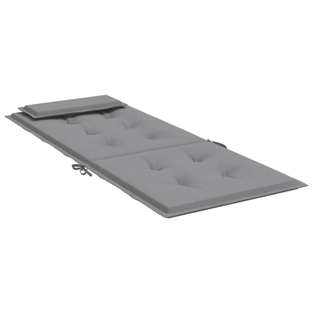 Cuscini per Sedia Schienale Alto 2 pz | Cuscini per sedie Grigio Tessuto Oxford