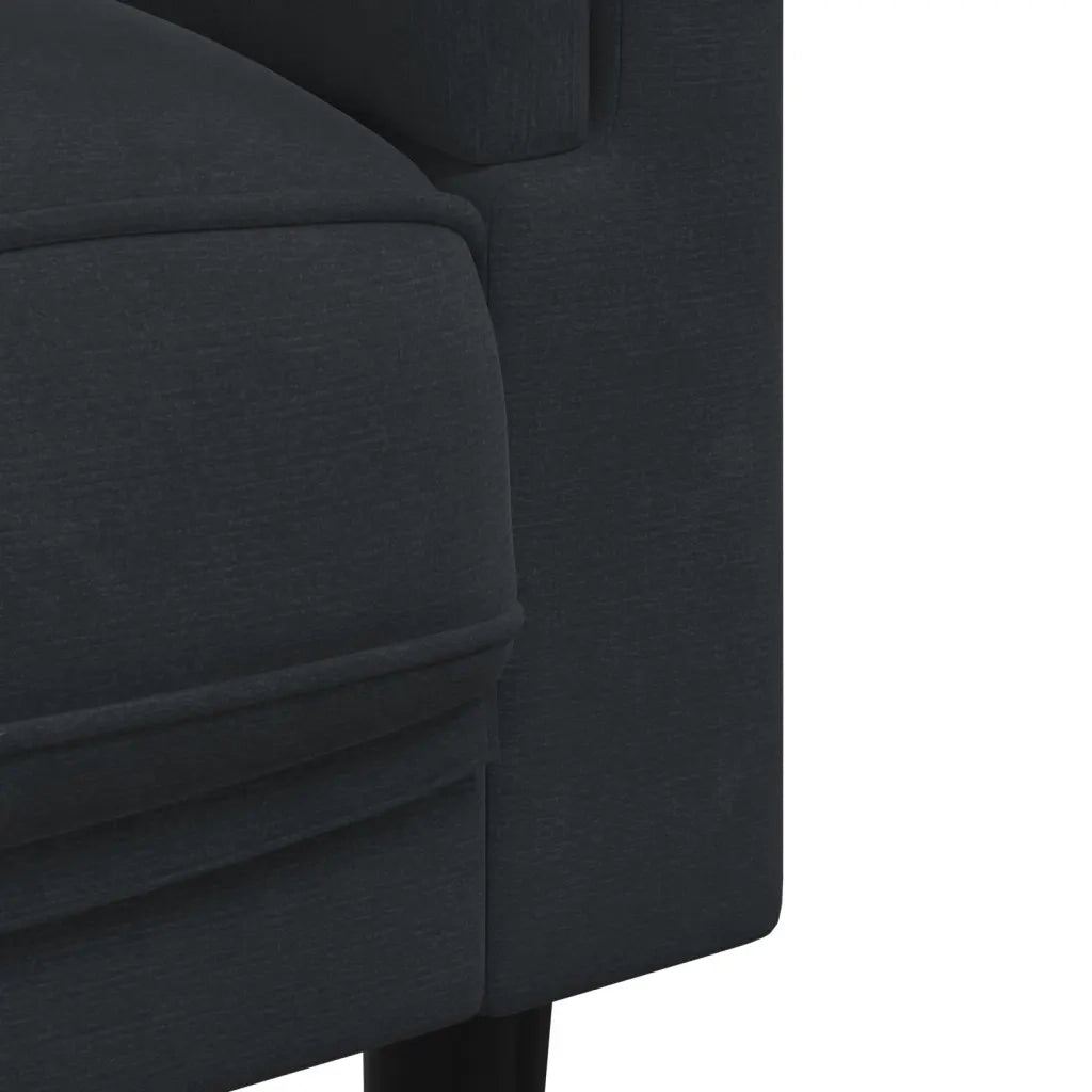 Set di Divani 2 pz con Cuscini Nero in Velluto 3209262