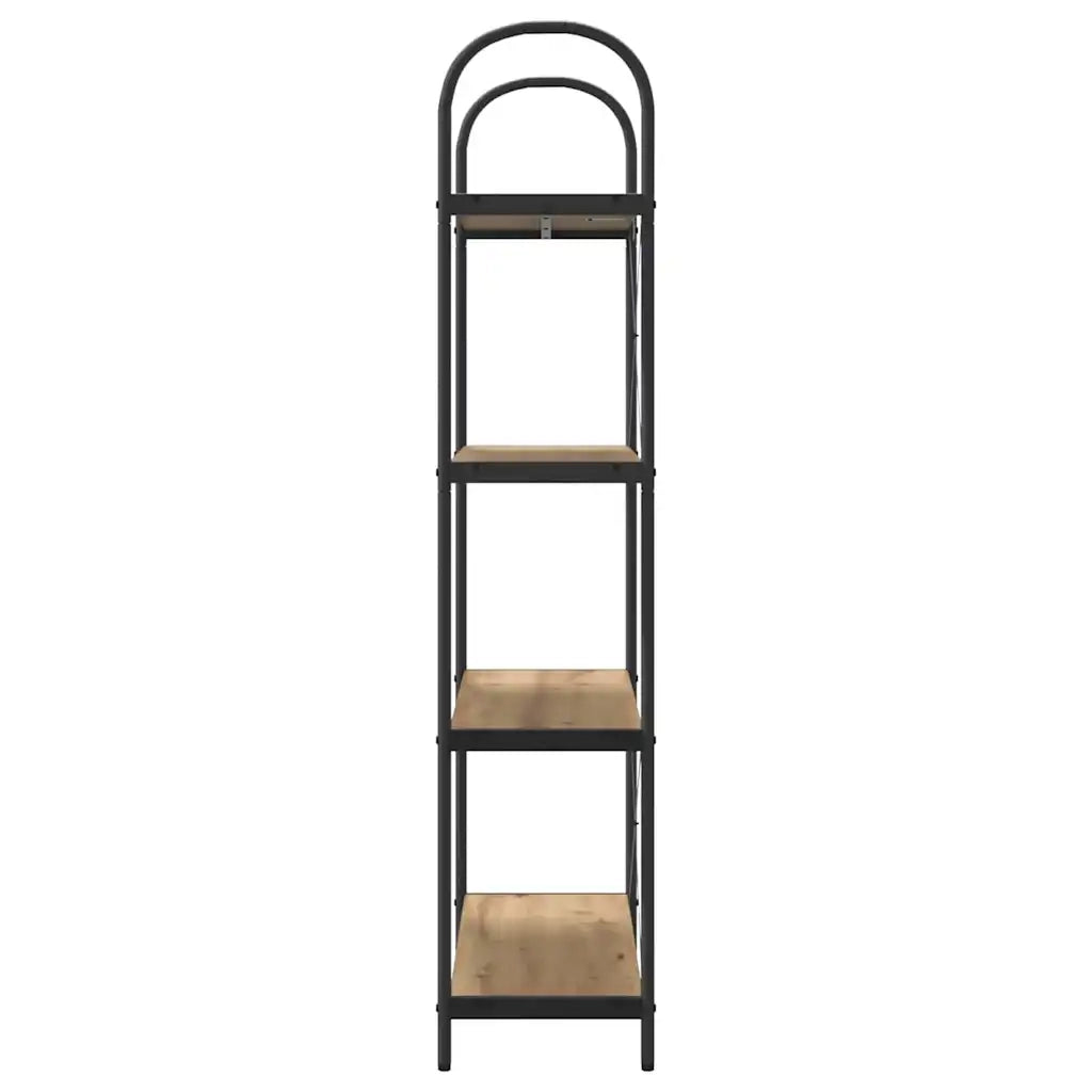 Libreria-Scaffale per Libri-Mobile di Stoccaggio Rovere artigianale 80 x 30 x 146 cm Legno multistrato 638644