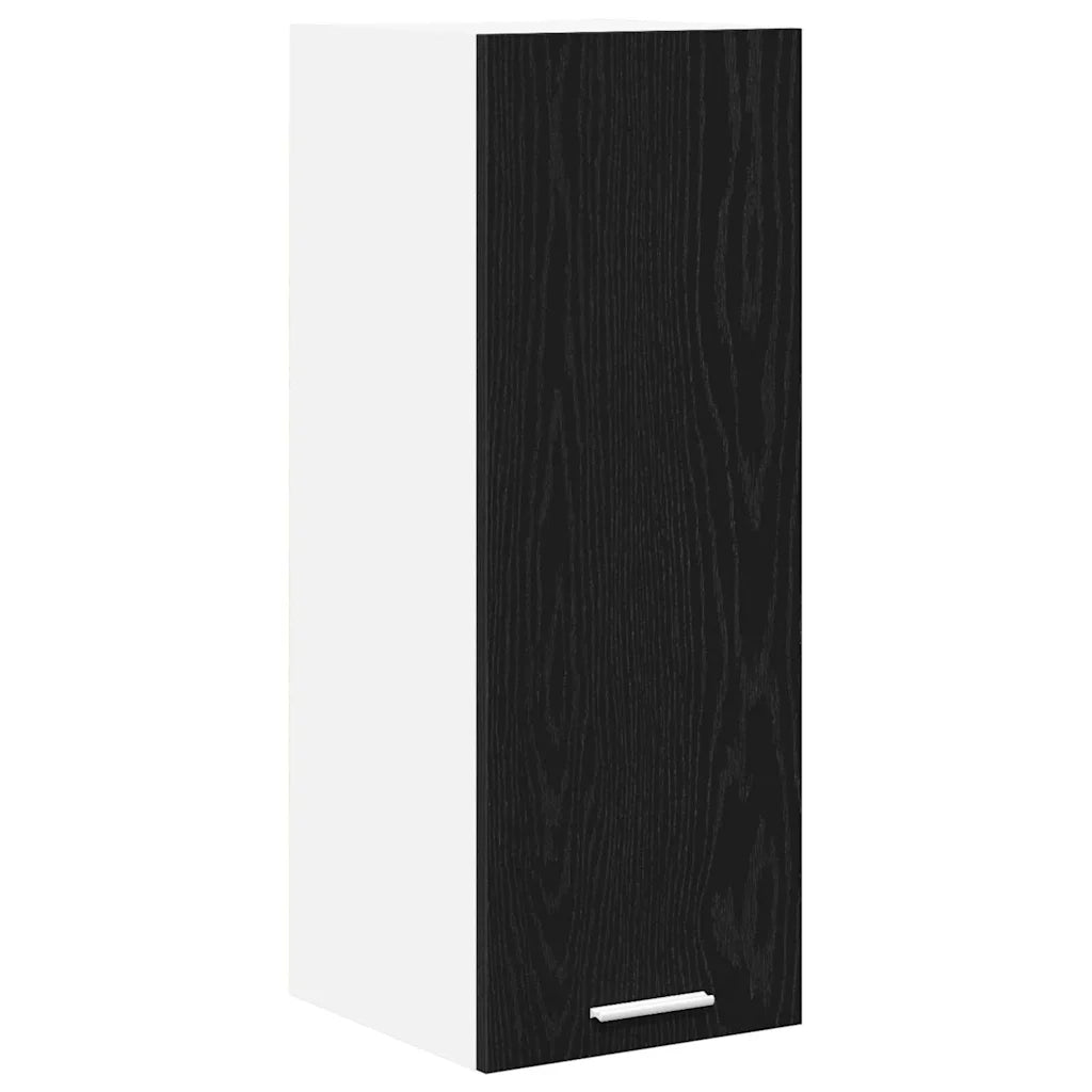 Armadio pensile con porta Rovere Nero e Bianco 30 x 31 x 80 cm 884244