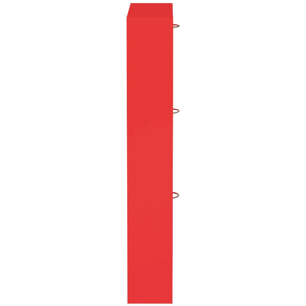 Mobile Scarpiera 3Ante Salvaspazio Doppia Profondità 63x24 H115cm Colore Rosso
