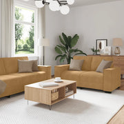 vidaXL Set di Divani 2 pz con Cuscini Marrone in Velluto