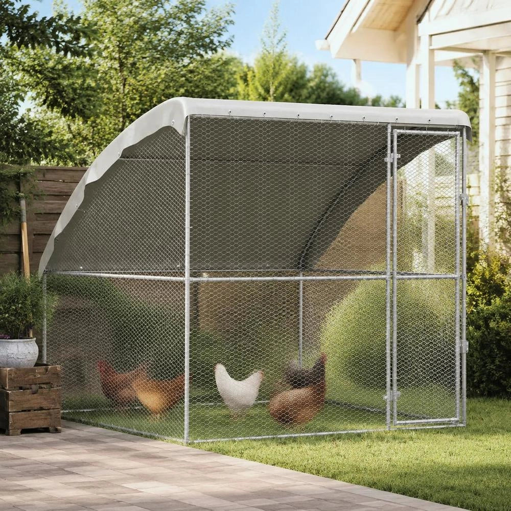 Gabbia Per Polli Argento 2 X 2 X 2 M Acciaio Zincato