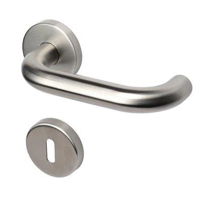 MANIGLIA OLARIX ROSETTA FORO PATENT COTTALI - ACCIAIO INOX SATINATO CF=PZ 2- 1 confezioni