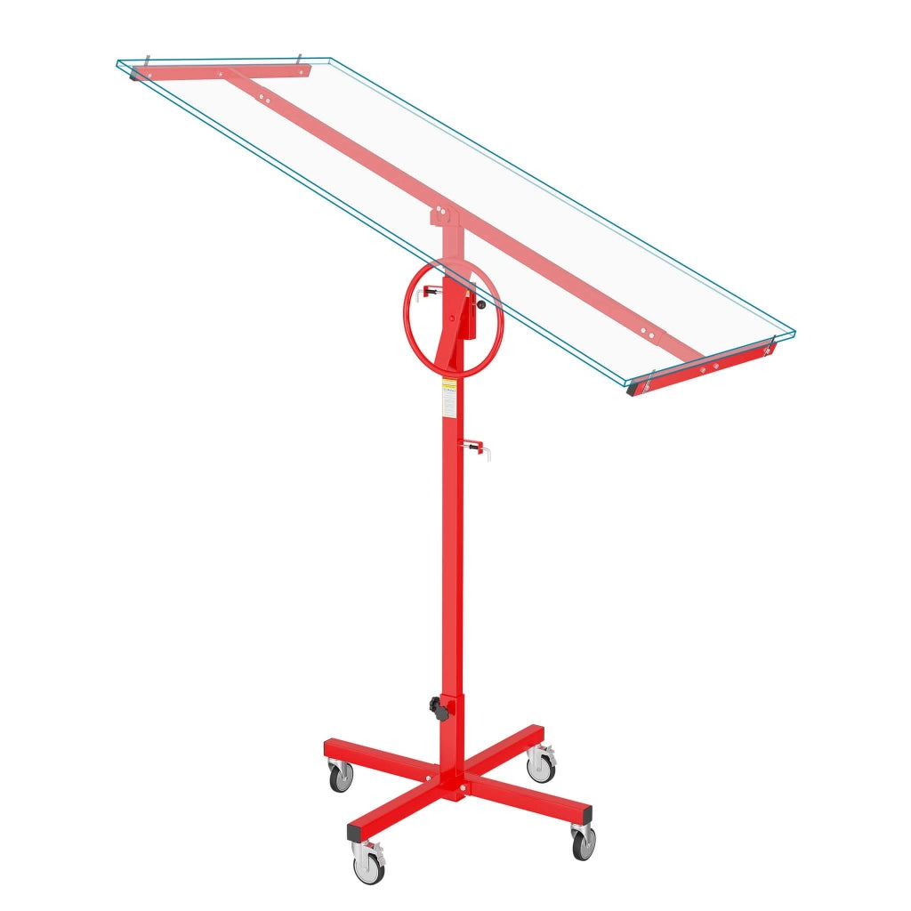 Sollevatore pannelli cartongesso max 40kg, altezza 170-290cm, Carrello Alzapannelli Alzalastre
