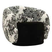 Poltrona in tessuto bicolore bianco e nero