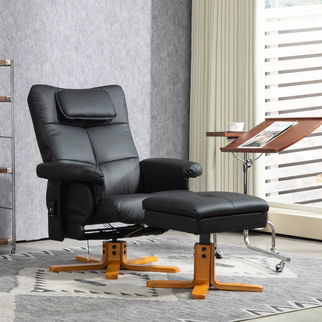 Poltrona relax massaggiante elettrica ¨C Xylo ¨C reclinabile con poggiapiedi e telecomando