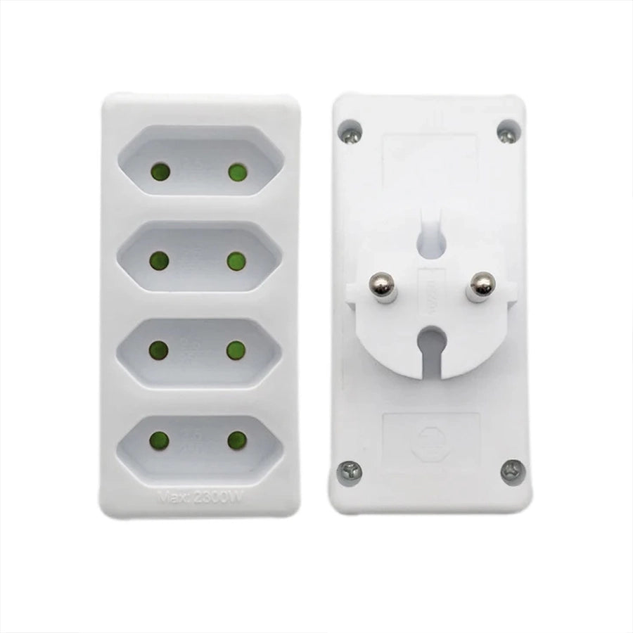 Presa Multipla 4 Prese Europee con Protezione Bambini ¨C zephmum ¨C Bianco