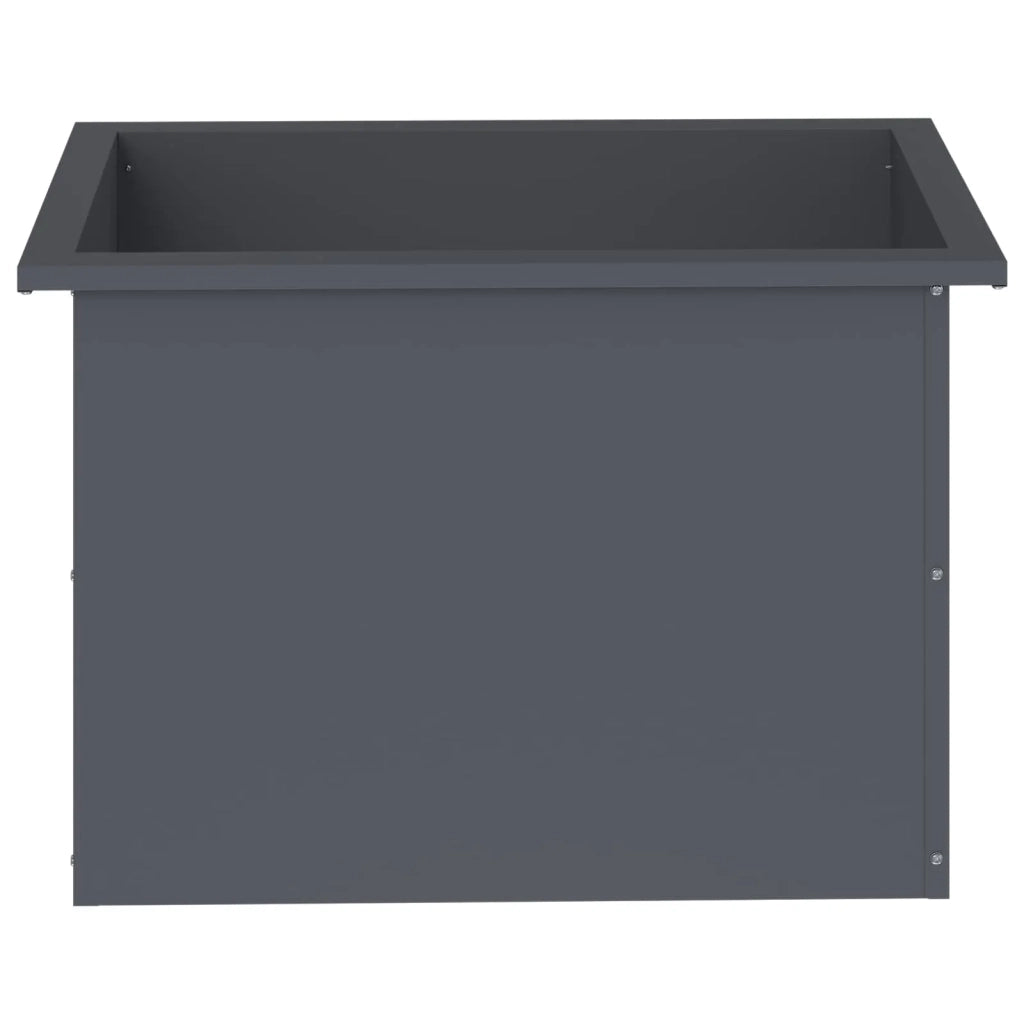 Fioriera da giardino con LED Antracite 40 x 60 x 40 cm Acciaio 8008144