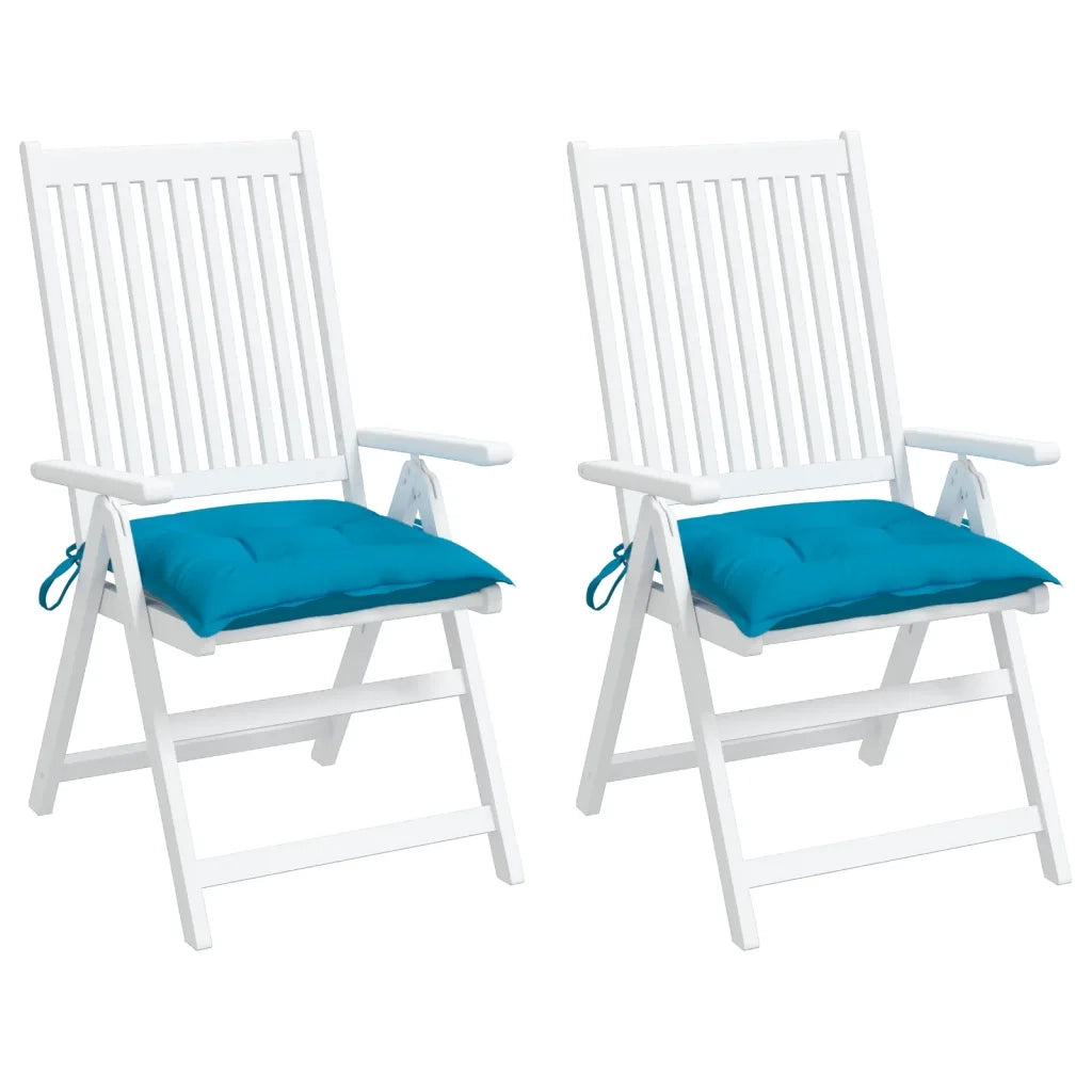 Cuscini per Sedia 2 pz Azzurro 40x40x7 cm in Tessuto Oxford