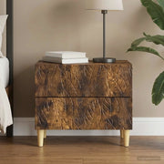 Comodino Rovere Fumo 62 x 34,5 x 48 cm Legno ingegnerizzato 895010