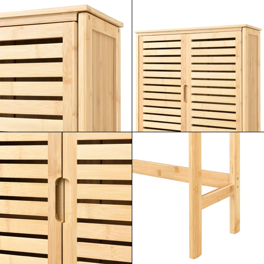 Mobile Contenitore Geta Scaffale Sopra WC 170 x 66 x 23 cm - Bambù Naturale [en.casa]