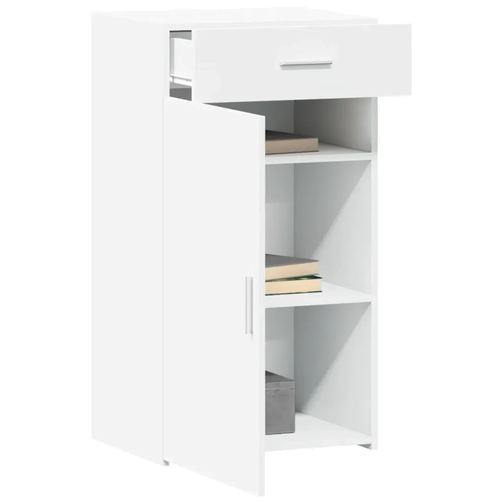Credenza | Madia | Buffet da pranzo | Armadio da pranzo Bianca 50x42,5x93 cm in Legno Multistrato