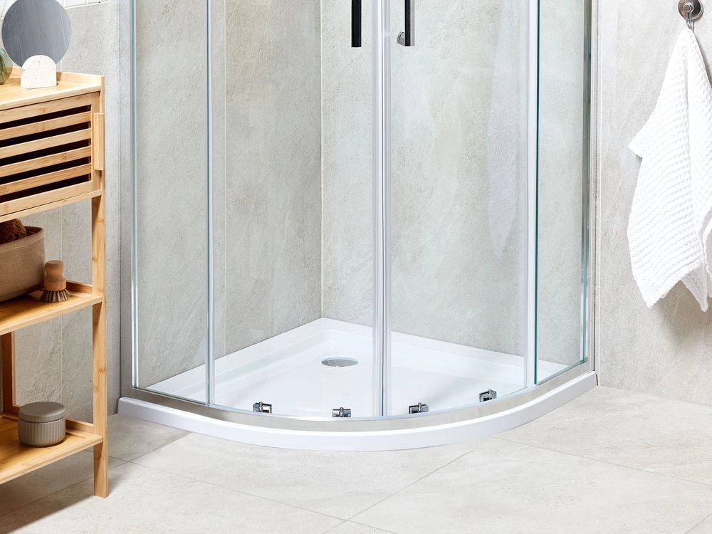 Piatto doccia con scarico Bianco Acrilico ABS Materiale sintetico 90 x 90 x 5 cm Minimalista