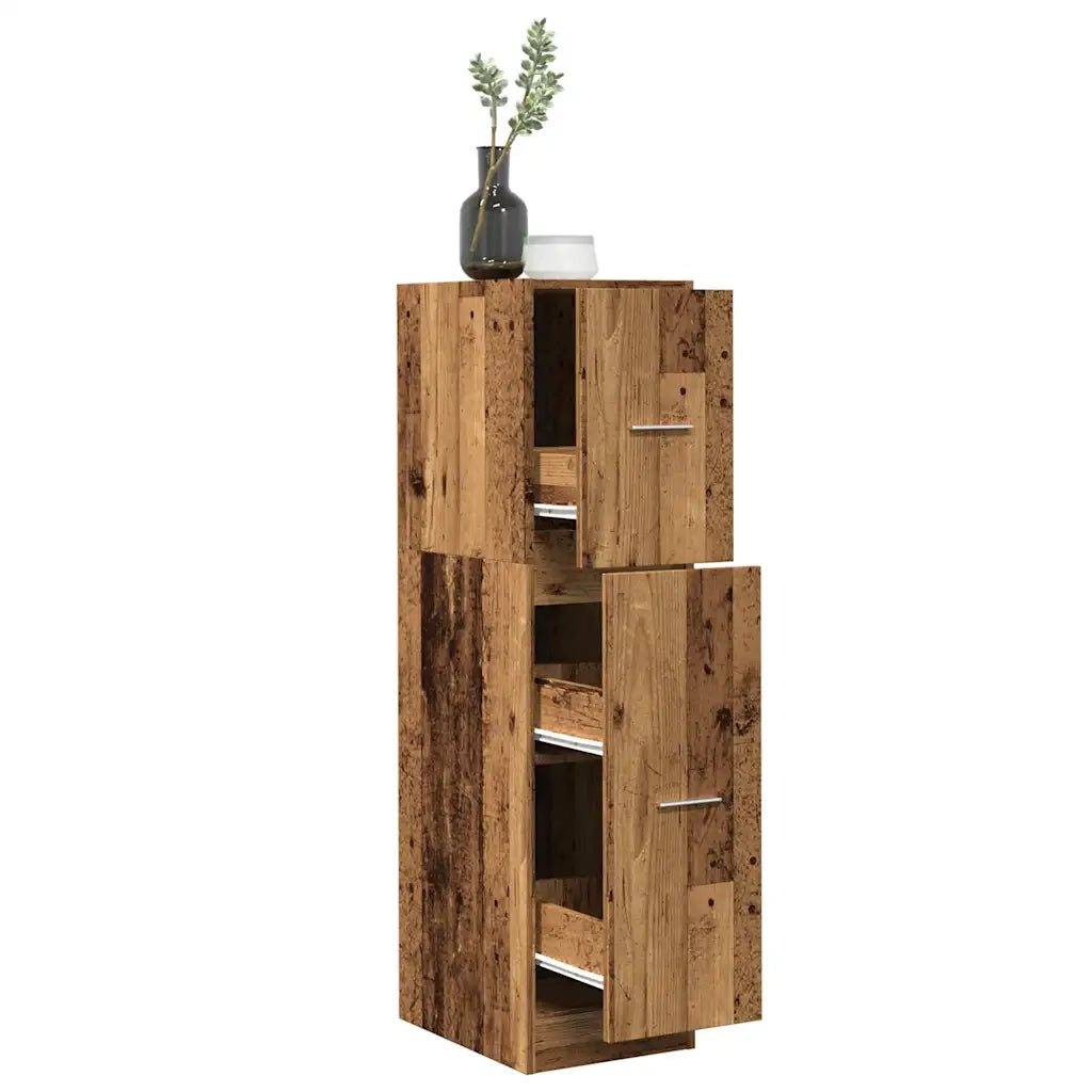 vidaXL Armadietto da Farmacia Legno Vecchio 30x41x118 cm in Truciolato