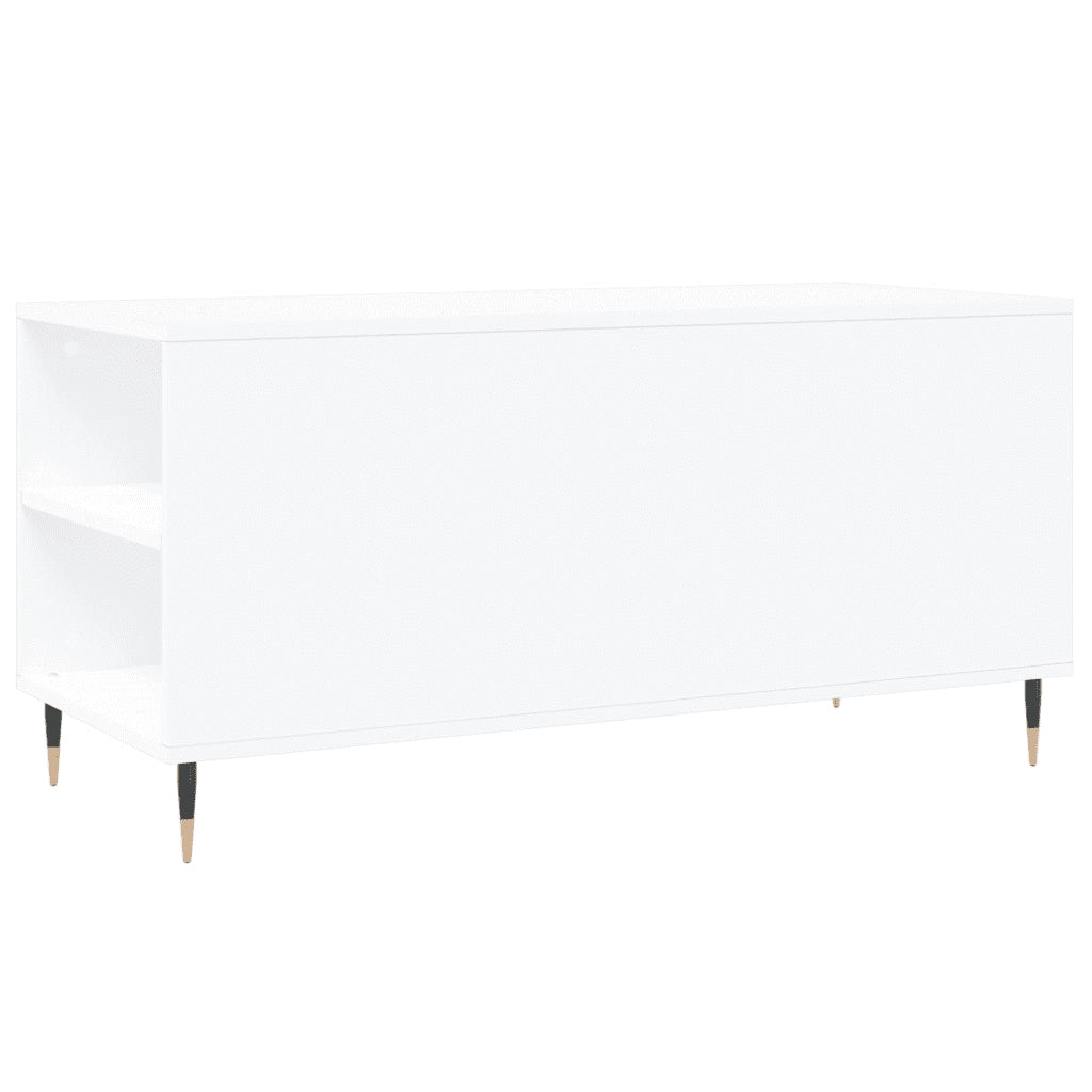 Tavolino da Salotto-Tavolino da soggiorno-Tavolo Bianco 102x44,5x50 cm in Legno Multistrato 712849