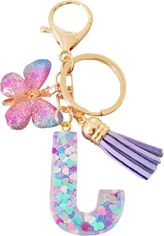 Accessorio per borsa con tocco personale - Per donne - Disegno carino - Accessorio per borsa - Regalo per sorella - Tema blu - 70+ caratteri.