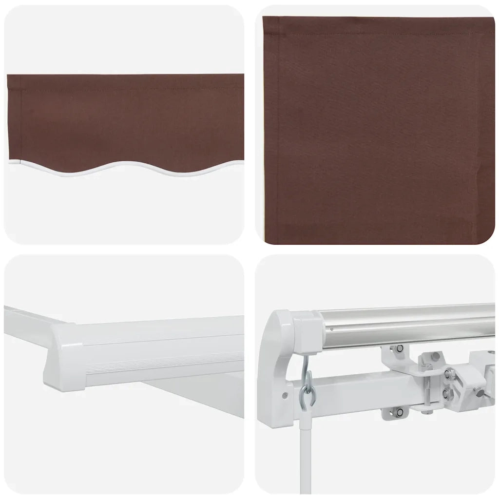 Tenda Sole Retrattile Manuale 400x300 cm Marrone 3215630