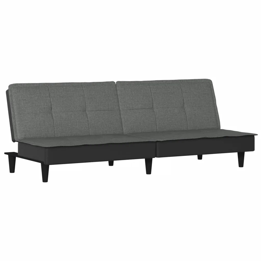 Divano Letto Grigio Scuro in Tessuto 351914