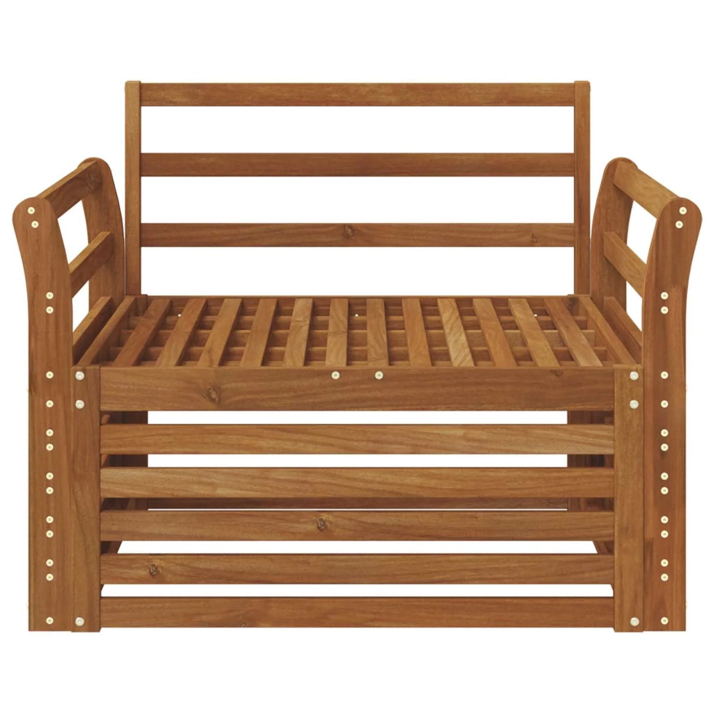 2 Pezzo Divano da esterno-Divano da Giardino-Sofa da giardino Naturale 675441
