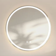Specchio bagno rotondo 90x90 cm con LED, antiappannamento, dimmerabile, montaggio a parete