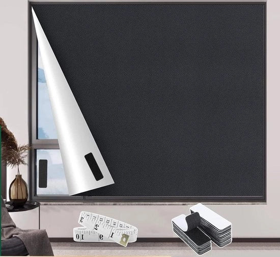 Verdunatore di luce 200×145 cm - Tende di occultamento temporanee - Tenda di occultamento portatile - Profilo morbido - Zavorra per zanzariera con chiusura magnetica