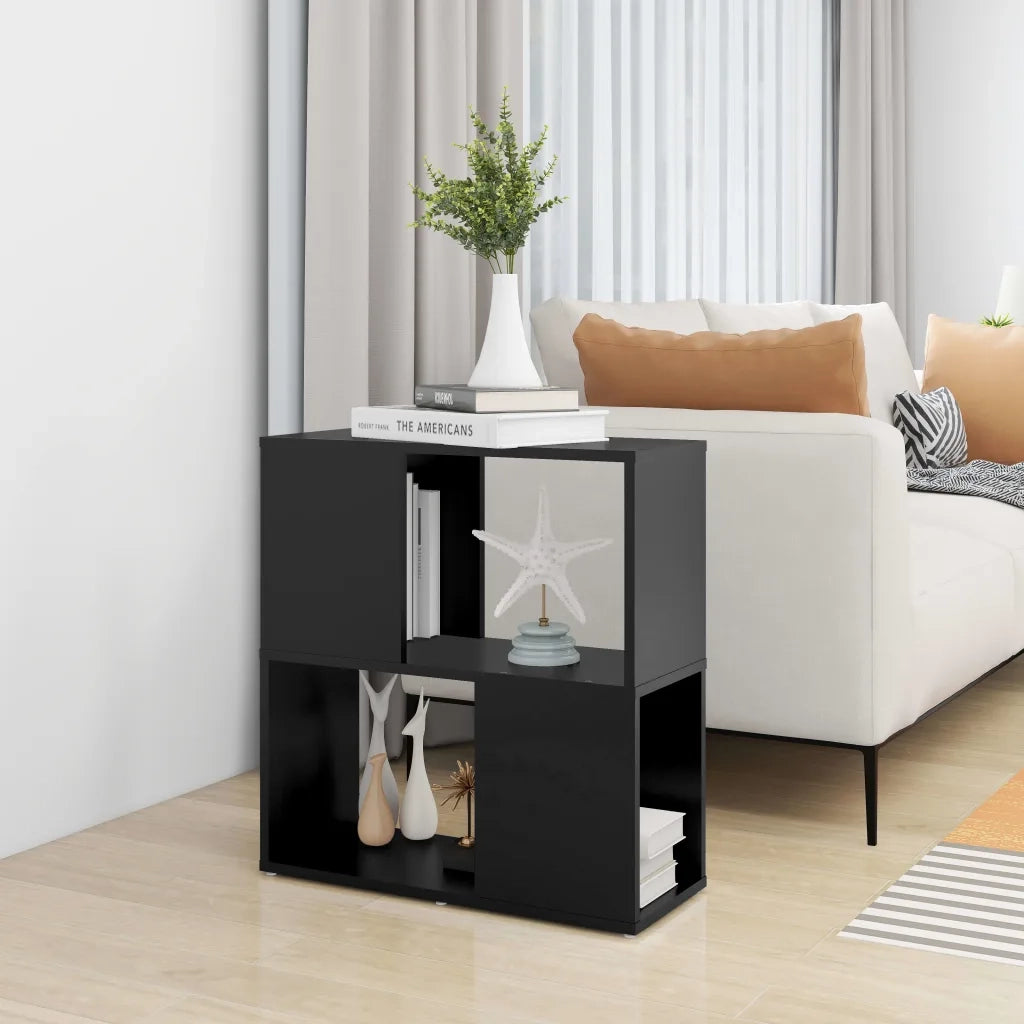 Libreria Nera 60x24x63 cm in Truciolato 809063