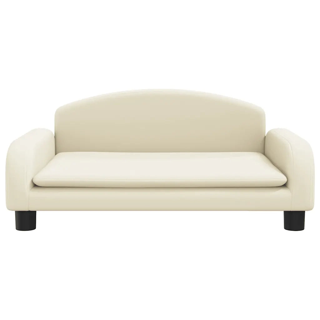 vidaXL Lettino per Cani Crema 70x45x30 cm in Similpelle