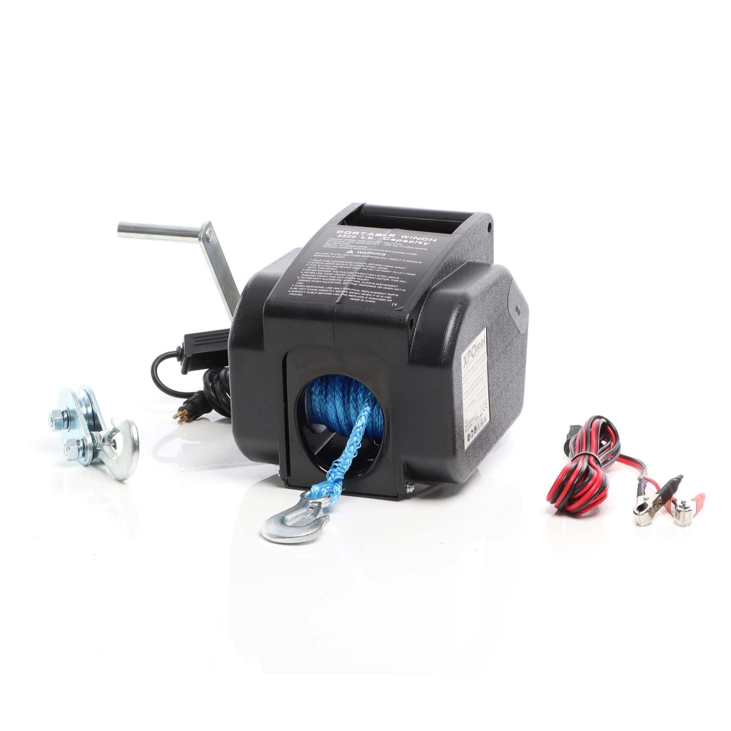 Argano elettrico a fune 12V Verricello a motore fino a 1570kg Motore 350W 1,8m/min Paranco