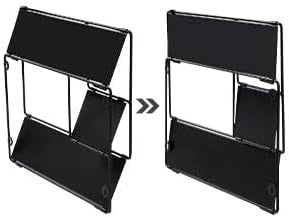 EUGAD Set di 3 Mensole a Muro in Metallo Nero, Scaffali da Parete a 3 Ripiani, Mensole Sospesa di Stile Industriale, per Camera da Letto, Soggiorno, Cucina, 38x11,5x25,5 cm, Nero