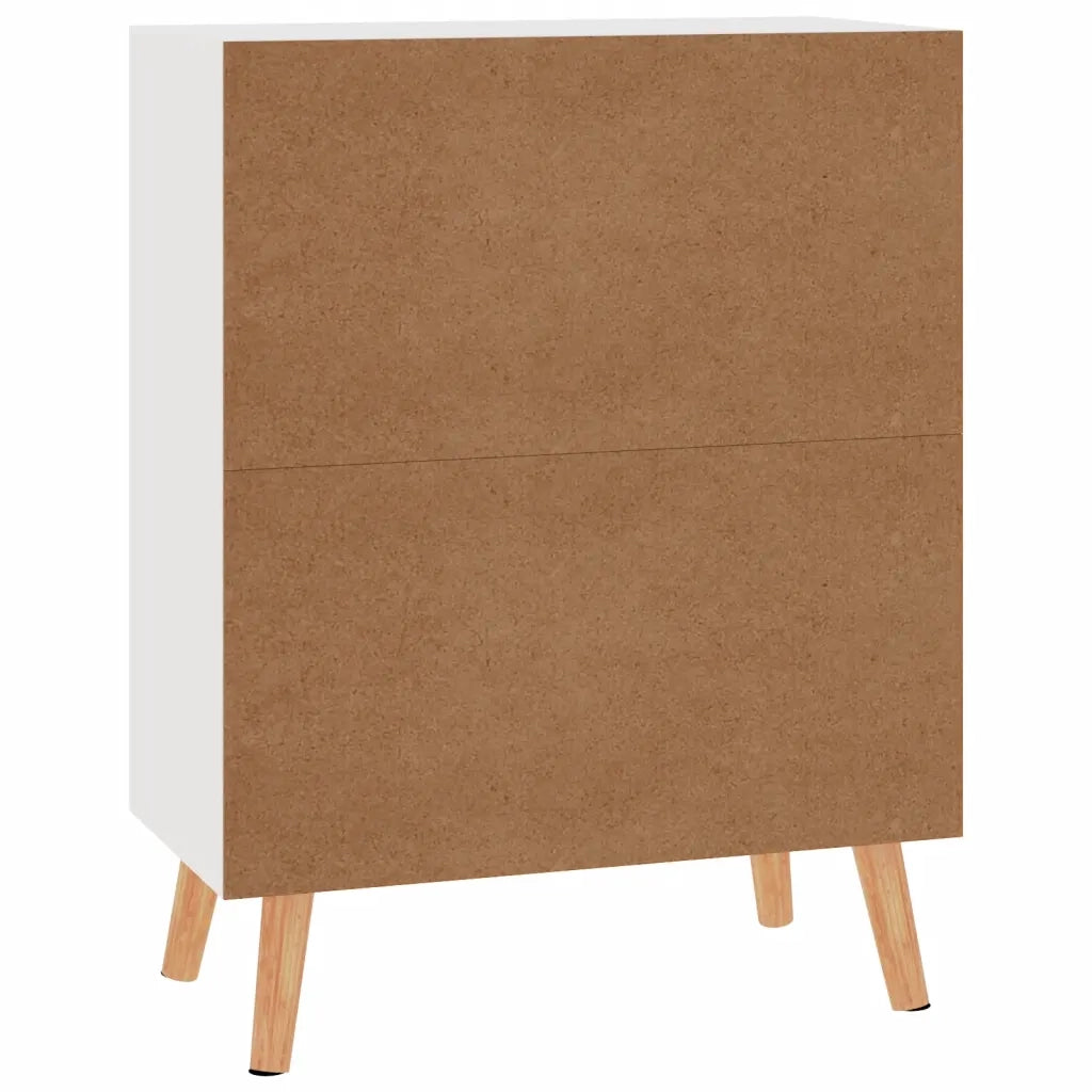 Credenza Bianco Lucido 60x30x72 cm in Legno Multistrato 326828