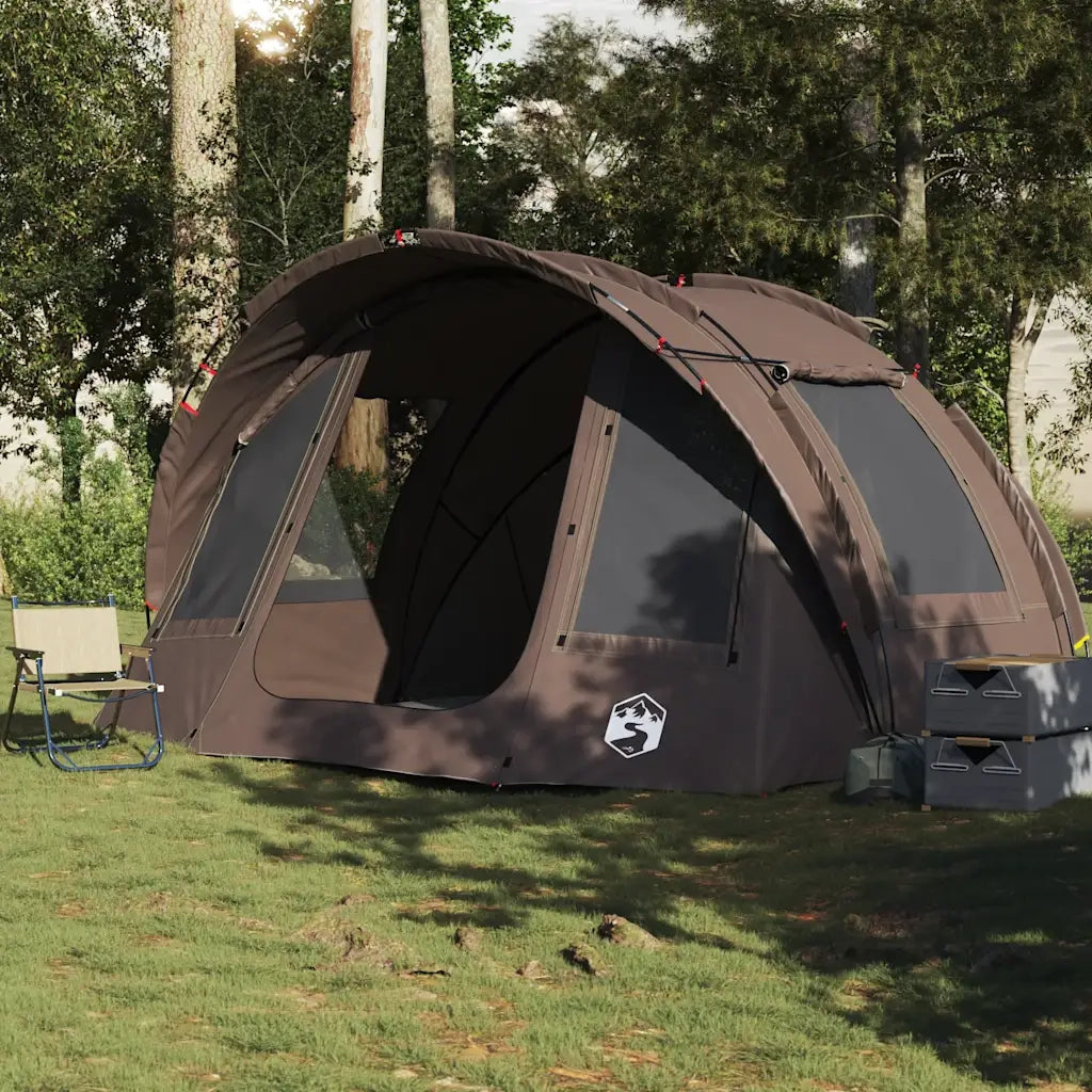 Tenda da Pesca per 2 Persone-Tenda da campeggio Marrone Impermeabile 692587